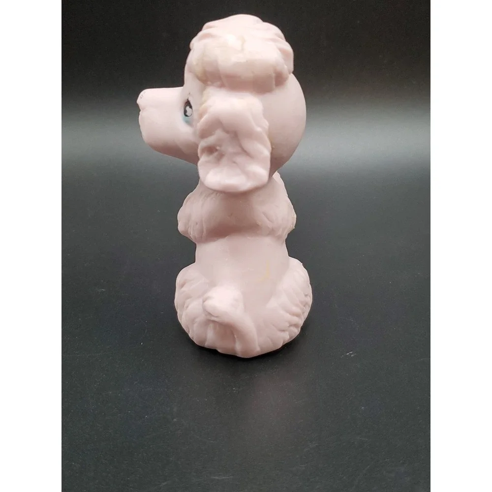 1960s Vintage Kelvin Ceramic Poodle Figurine with Blue Eyes